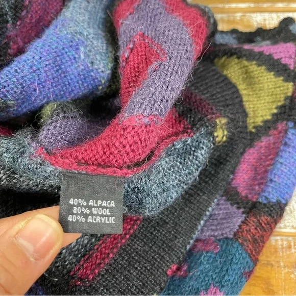 Tabask Handmade in Peru ALPACA/Wool/Acrylic Sweater Top XL - Picture 7 of 11